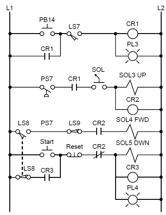 Electromechanical relay circuit diagram