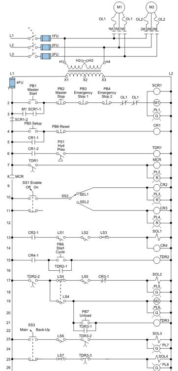 Electromechanical relay diagram