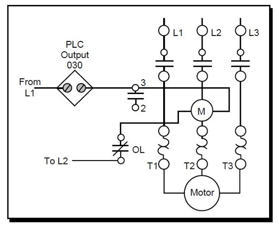 Motor control circuit’s wiring diagram