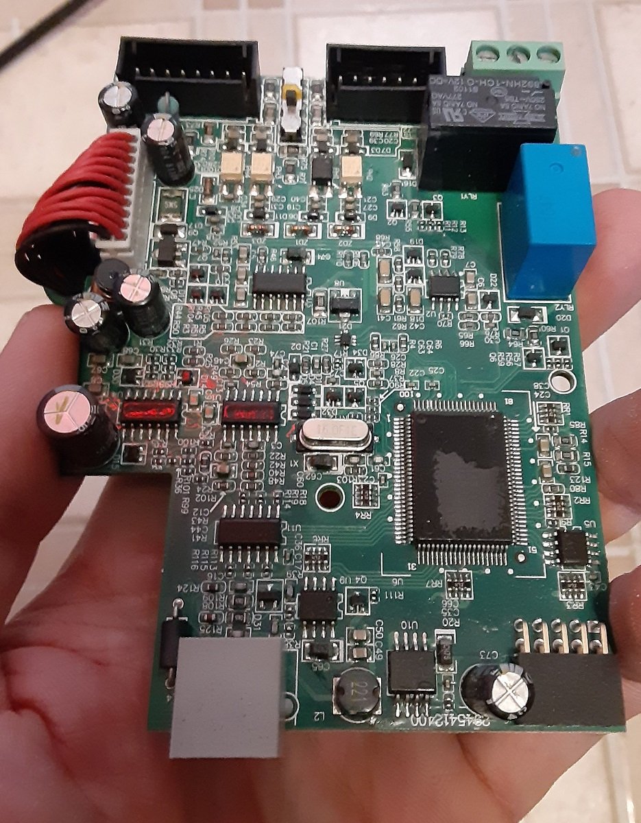 Digital I/O and network interface PCB.