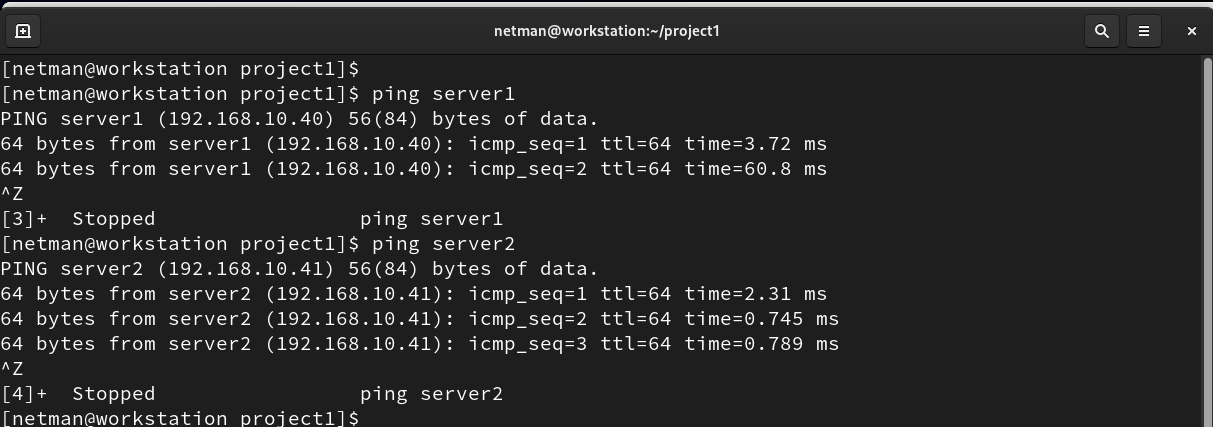 Pinging servers for communication