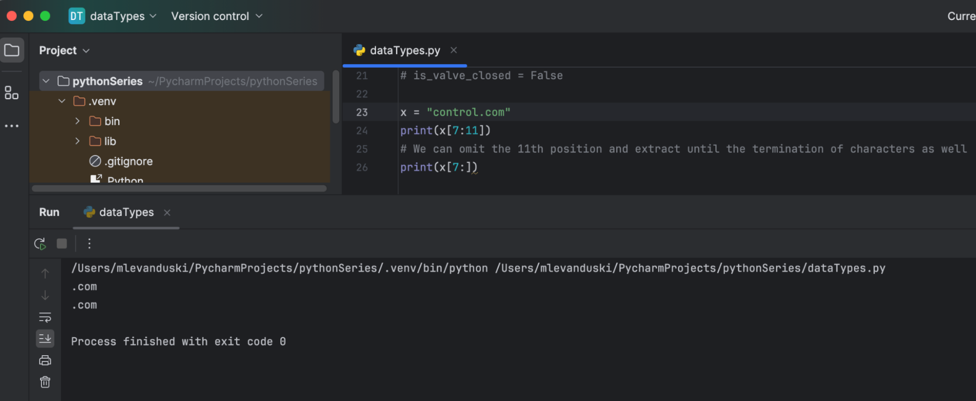 More string slicing in Python