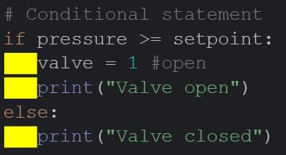 Indentation in python code