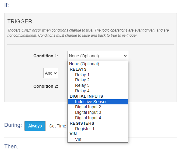 Determining IF input conditions