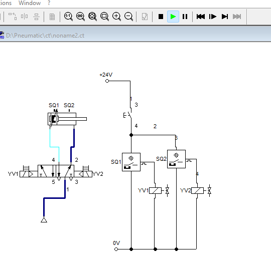 Circuit ready for simulated air and power to be added