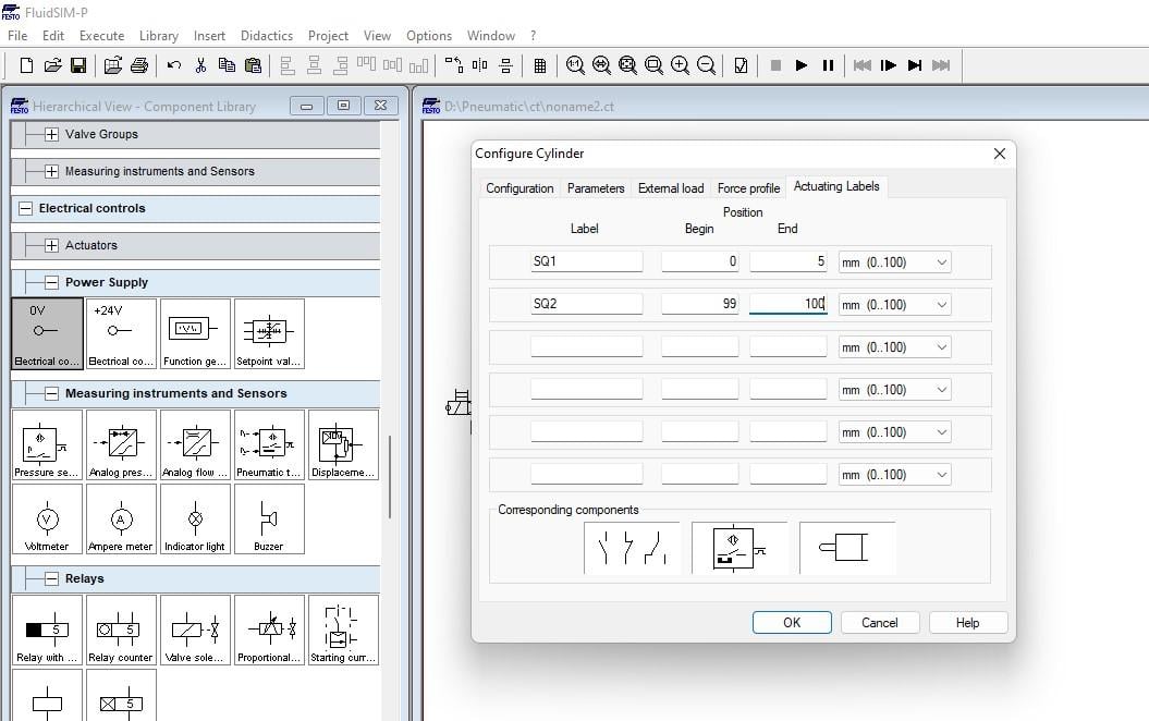 Applying labels for the sensors