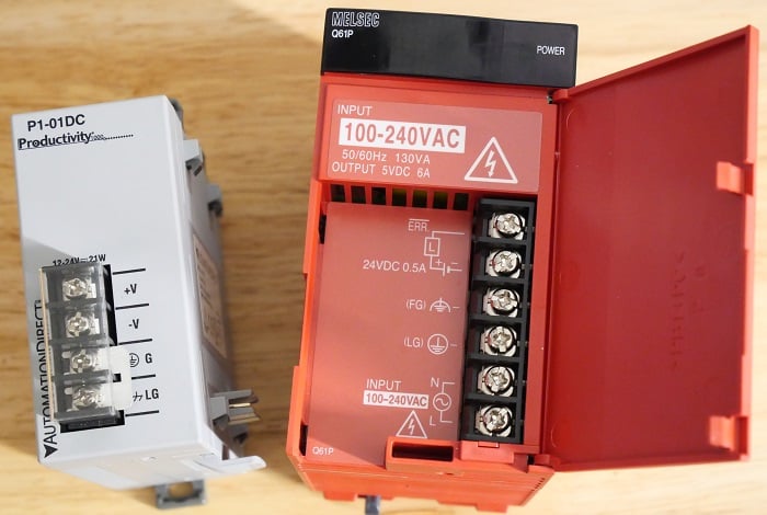 24 volt PLC Power supply module, and a 12 volt PLC Power supply module